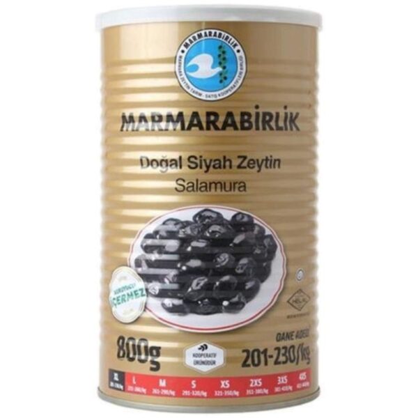 Marmarabirlik Gezouten Zwarte Olijven XL-MEGA 800g